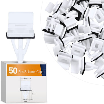 50 Pcs Rocker Panel Moulding Clip For Honda Accord CR-V Civic Element Odyssey Pilot Prelude for Acura CL Integra MDX RL RSX TL TSX Vigor White Nylon Retainer Clips 91513-SM4-000